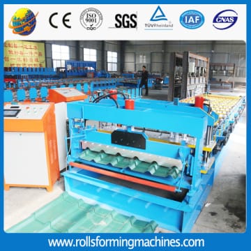 Trapezoid Steel Tile Forming Machine For Glazed Sheet